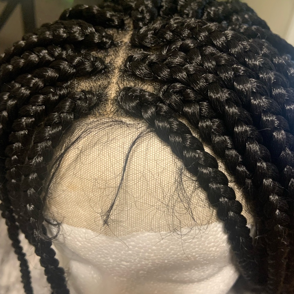 36 in full lace box braid wig